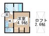 第3岡田ハイツ 1Kの間取り