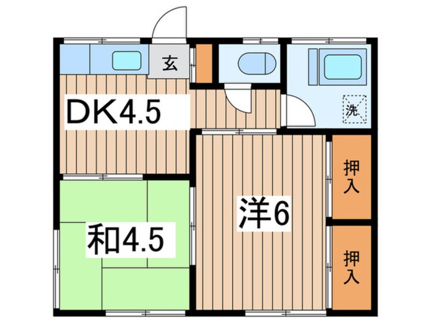 間取図 寺田ハイツ１号棟