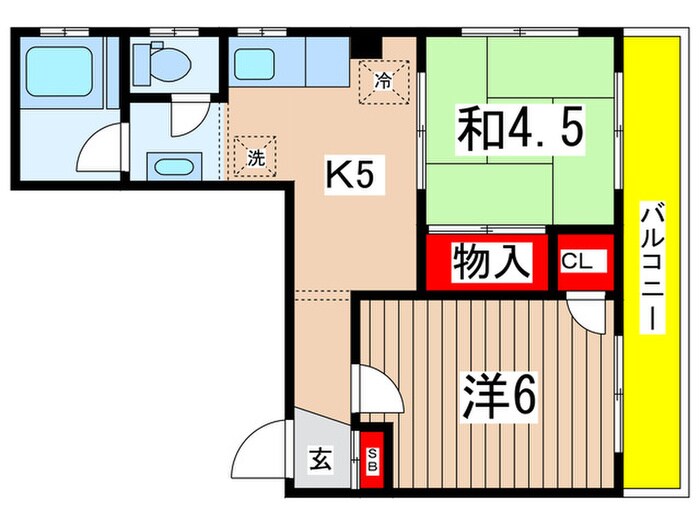 間取り図 青木マンション　1