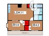 リブレス大宮 2LDKの間取り
