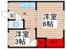 斎藤荘 2Kの間取り