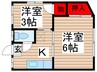 斎藤荘 2Kの間取り