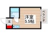 島田ハイツⅡ 1Rの間取り