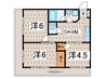 コ－ポ田中 3DKの間取り