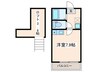 ホワイトドエル 1Rの間取り