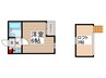 コスモ西 1Kの間取り