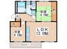 柏町団地18号棟(301) 2LDKの間取り