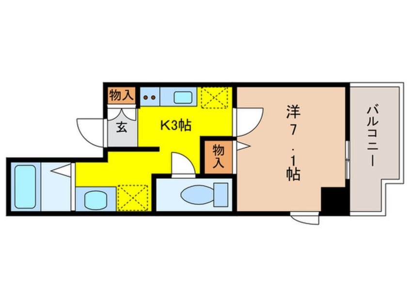 間取図 GENOVIA西大島green veil(204)