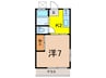 ハイツ中川 1Kの間取り