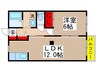 ハイツ鷹匠 1LDKの間取り