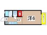 メゾン恵 1Kの間取り