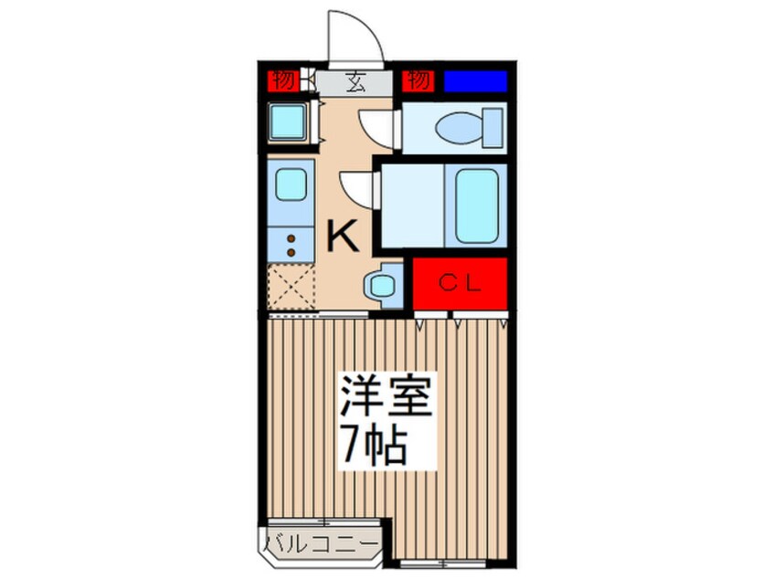 間取図 増尾マンション