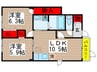 フロイデガ－デンフレッサ 2LDKの間取り