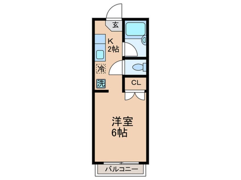 間取図 ボヌ－ル元住吉Ｂ棟