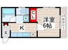 リヴィエール 1Kの間取り