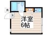 富士コーポ 1Rの間取り