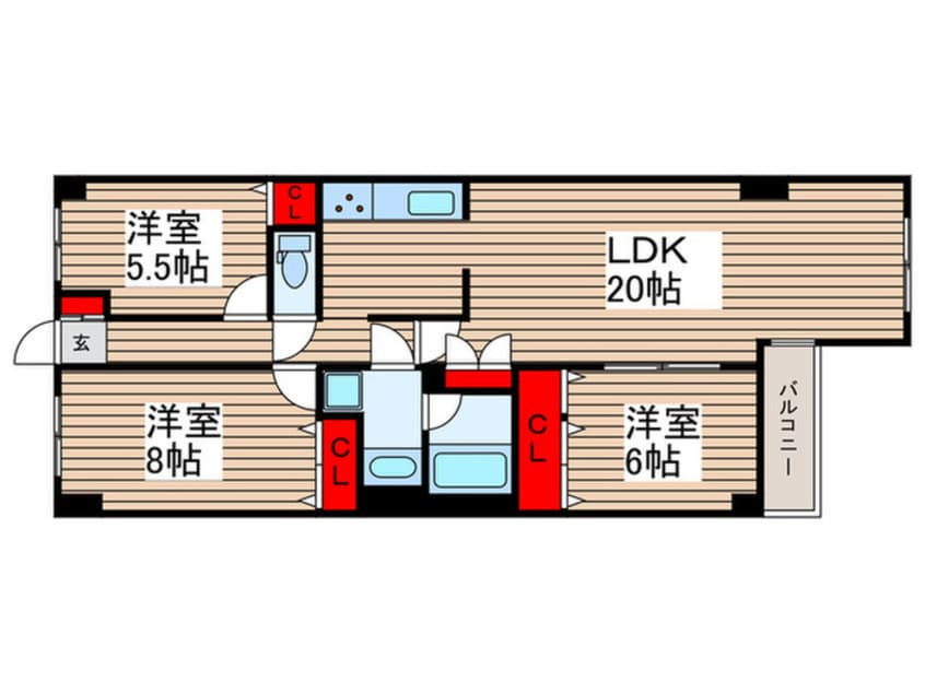 間取図 モアクレスト船橋三咲