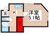 MELDIA松戸Ⅲ 1Kの間取り