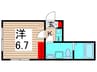 Ｌ‘Ａｒｂｒｅ 1Kの間取り