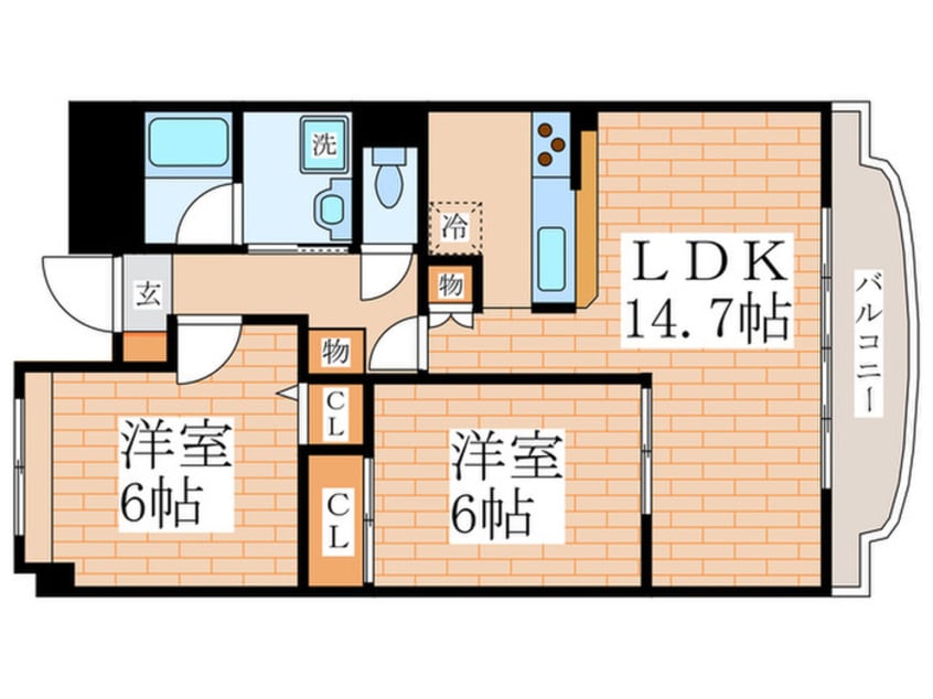 間取図 グリーン・メルベーユ