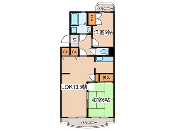 間取図 府川マンション