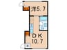 向丘・旬創館 1DKの間取り