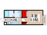 フォルトゥーナ津田沼 1Kの間取り