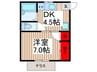 プレジオⅠ 1DKの間取り