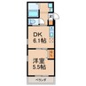 シモンズ 1DKの間取り