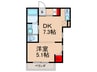 シモンズ 1DKの間取り
