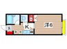 ガ－デン国立 1Kの間取り