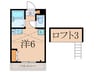 フィ－ルドハイツ東伏見 1Rの間取り