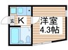 ステラ北千住 1Kの間取り