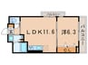 ラクラス下井草 1LDKの間取り