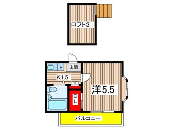 間取図 レオパレスT＆Y稲田堤