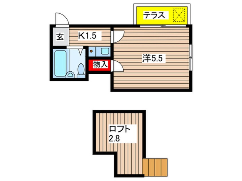 間取図 レオパレスT＆Y稲田堤