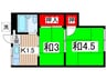第一寿荘 2Kの間取り