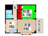 小林ハイツ 2Kの間取り