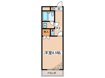 間取図 グロ－リア初穂相模原(707)