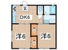 瀬戸アパート 2DKの間取り