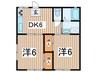 瀬戸アパート 2DKの間取り