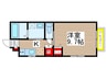 ラメール東金 1Kの間取り