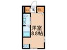 リーフ南砂 1Rの間取り