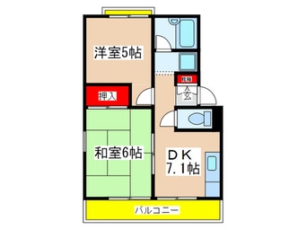 間取図 エステ－ト京塚Ⅱ