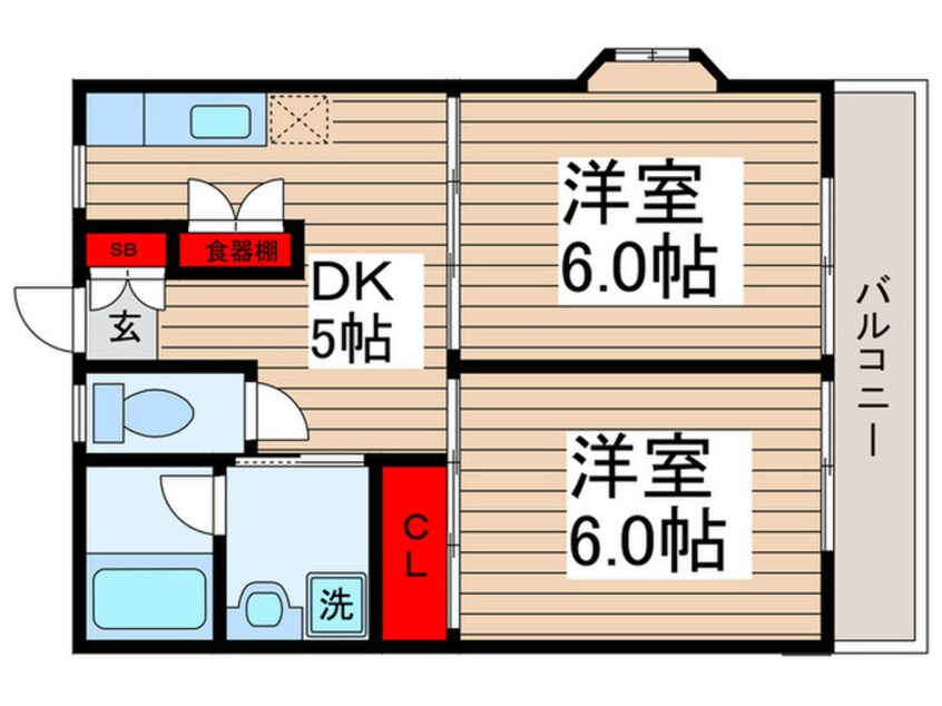 間取図 ボヌ－ルアカネ