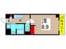 サウス・イ－スト 1Kの間取り