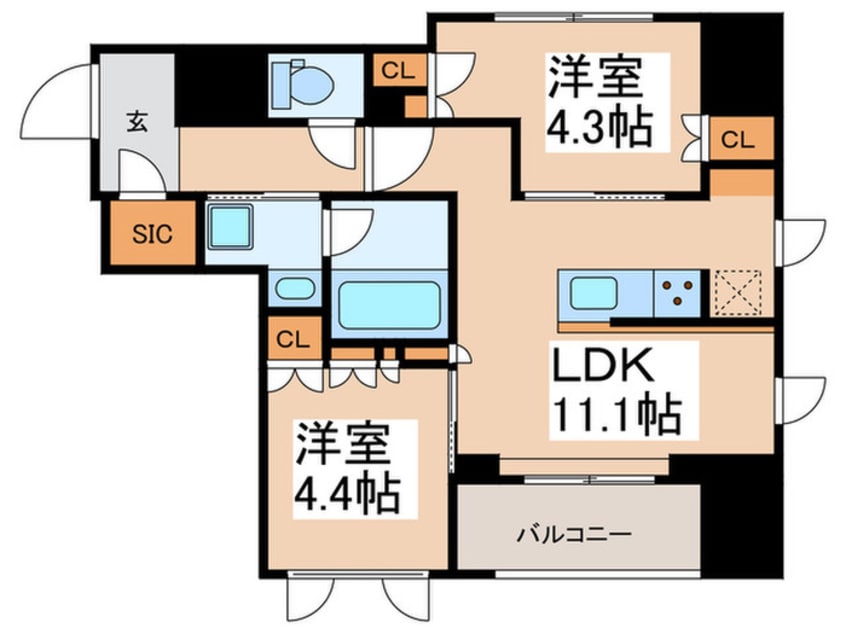 間取図 シーズンフラッツ新御徒町