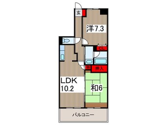 間取図 シャンゼ－ル所沢