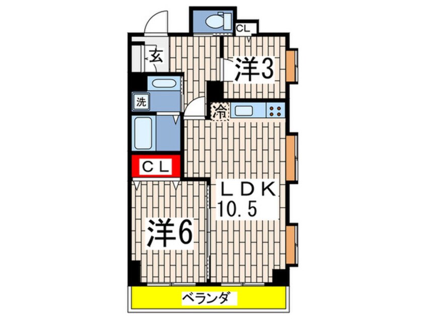 間取図 ｸﾞﾘ-ﾝﾊｲﾂ横浜大通り公園(201)