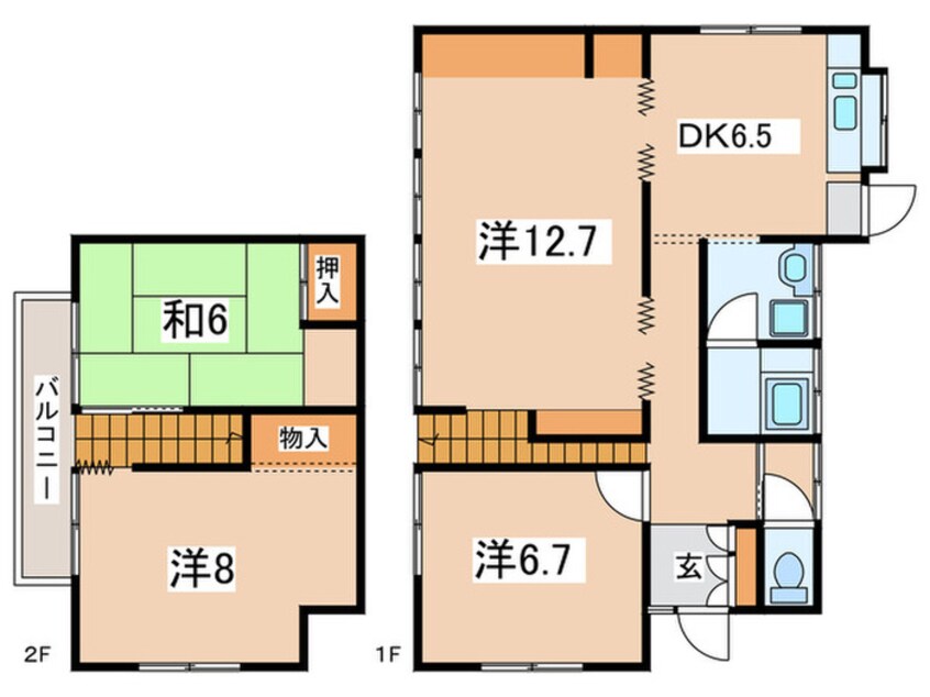 間取図 浦賀駅二葉2丁目戸建て
